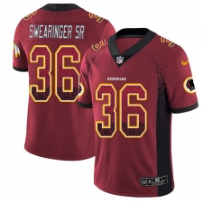 Men's Nike Washington Redskins #36 D.J. Swearinger Limited Red Rush Drift Fashion NFL Jersey