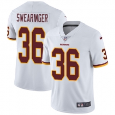 Youth Nike Washington Redskins #36 D.J. Swearinger Elite White NFL Jersey