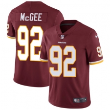 Youth Nike Washington Redskins #92 Stacy McGee Burgundy Red Team Color Vapor Untouchable Limited Player NFL Jersey