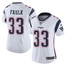 Women's Nike New England Patriots #33 Kevin Faulk White Vapor Untouchable Limited Player NFL Jersey