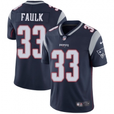Youth Nike New England Patriots #33 Kevin Faulk Navy Blue Team Color Vapor Untouchable Limited Player NFL Jersey