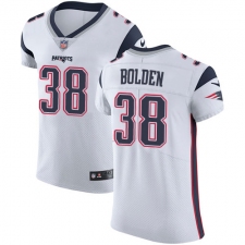 Men's Nike New England Patriots #38 Brandon Bolden White Vapor Untouchable Elite Player NFL Jersey