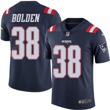 Youth Nike New England Patriots #38 Brandon Bolden Limited Navy Blue Rush Vapor Untouchable NFL Jersey