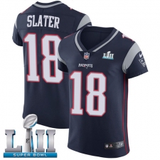 Men's Nike New England Patriots #18 Matthew Slater Navy Blue Team Color Vapor Untouchable Elite Player Super Bowl LII NFL Jersey