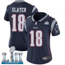 Women's Nike New England Patriots #18 Matthew Slater Navy Blue Team Color Vapor Untouchable Limited Player Super Bowl LII NFL Jersey