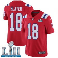 Youth Nike New England Patriots #18 Matthew Slater Red Alternate Vapor Untouchable Limited Player Super Bowl LII NFL Jersey