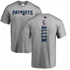 NFL Nike New England Patriots #6 Ryan Allen Ash Backer T-Shirt