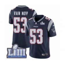 Men's Nike New England Patriots #53 Kyle Van Noy Navy Blue Team Color Vapor Untouchable Limited Player Super Bowl LIII Bound NFL Jersey