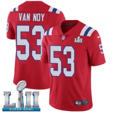 Men's Nike New England Patriots #53 Kyle Van Noy Red Alternate Vapor Untouchable Limited Player Super Bowl LII NFL Jersey