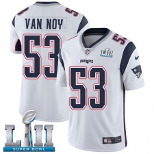 Men's Nike New England Patriots #53 Kyle Van Noy White Vapor Untouchable Limited Player Super Bowl LII NFL Jersey