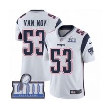 Men's Nike New England Patriots #53 Kyle Van Noy White Vapor Untouchable Limited Player Super Bowl LIII Bound NFL Jersey