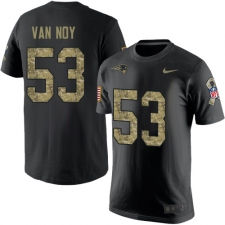 Nike New England Patriots #53 Kyle Van Noy Black Camo Salute to Service T-Shirt