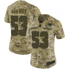 Women's Nike New England Patriots #53 Kyle Van Noy Limited Camo 2018 Salute to Service NFL Jersey