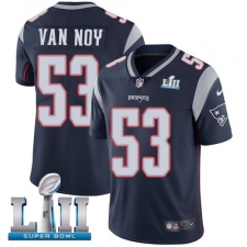 Youth Nike New England Patriots #53 Kyle Van Noy Navy Blue Team Color Vapor Untouchable Limited Player Super Bowl LII NFL Jersey