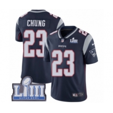 Men's Nike New England Patriots #23 Patrick Chung Navy Blue Team Color Vapor Untouchable Limited Player Super Bowl LIII Bound NFL Jersey