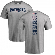 NFL Nike New England Patriots #95 Derek Rivers Ash Backer T-Shirt