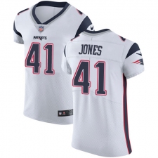 Men's Nike New England Patriots #41 Cyrus Jones White Vapor Untouchable Elite Player NFL Jersey
