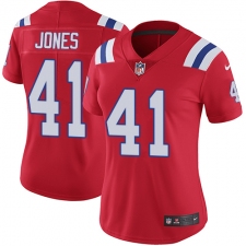 Women's Nike New England Patriots #41 Cyrus Jones Red Alternate Vapor Untouchable Limited Player NFL Jersey