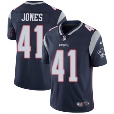 Youth Nike New England Patriots #41 Cyrus Jones Navy Blue Team Color Vapor Untouchable Limited Player NFL Jersey