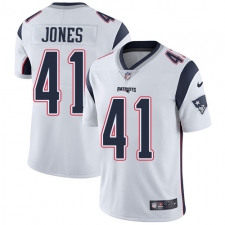 Youth Nike New England Patriots #41 Cyrus Jones White Vapor Untouchable Limited Player NFL Jersey