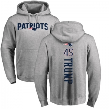 NFL Nike New England Patriots #45 Donald Trump Ash Backer Pullover Hoodie