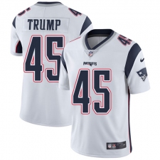 Youth Nike New England Patriots #45 Donald Trump White Vapor Untouchable Limited Player NFL Jersey