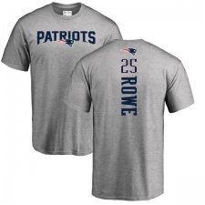 NFL Nike New England Patriots #25 Eric Rowe Ash Backer T-Shirt