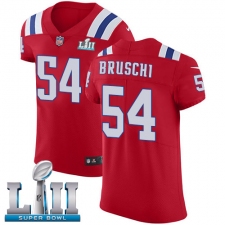 Men's Nike New England Patriots #54 Tedy Bruschi Red Alternate Vapor Untouchable Elite Player Super Bowl LII NFL Jersey