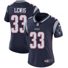Women's Nike New England Patriots #33 Dion Lewis Navy Blue Team Color Vapor Untouchable Limited Player NFL Jersey