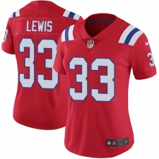 Women's Nike New England Patriots #33 Dion Lewis Red Alternate Vapor Untouchable Limited Player NFL Jersey