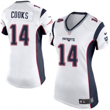 Women's Nike New England Patriots #14 Brandin Cooks Game White NFL Jersey