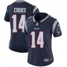 Women's Nike New England Patriots #14 Brandin Cooks Navy Blue Team Color Vapor Untouchable Limited Player NFL Jersey