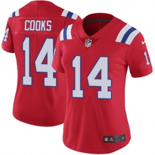 Women's Nike New England Patriots #14 Brandin Cooks Red Alternate Vapor Untouchable Limited Player NFL Jersey