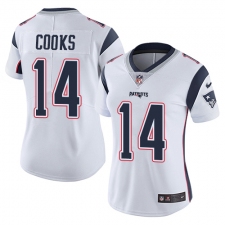Women's Nike New England Patriots #14 Brandin Cooks White Vapor Untouchable Limited Player NFL Jersey