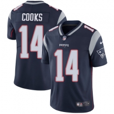 Youth Nike New England Patriots #14 Brandin Cooks Navy Blue Team Color Vapor Untouchable Limited Player NFL Jersey