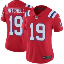 Women's Nike New England Patriots #19 Malcolm Mitchell Red Alternate Vapor Untouchable Limited Player NFL Jersey