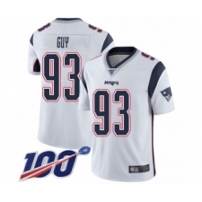 Men's New England Patriots #93 Lawrence Guy White Vapor Untouchable Limited Player 100th Season Football Jersey