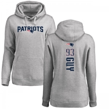 NFL Women's Nike New England Patriots #93 Lawrence Guy Ash Backer Pullover Hoodie