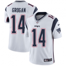 Youth Nike New England Patriots #14 Steve Grogan White Vapor Untouchable Limited Player NFL Jersey