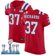 Men's Nike New England Patriots #37 Jordan Richards Red Alternate Vapor Untouchable Elite Player Super Bowl LII NFL Jersey