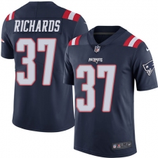 Youth Nike New England Patriots #37 Jordan Richards Limited Navy Blue Rush Vapor Untouchable NFL Jersey
