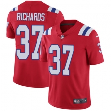 Youth Nike New England Patriots #37 Jordan Richards Red Alternate Vapor Untouchable Limited Player NFL Jersey