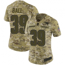 Women's Nike New England Patriots #39 Montee Ball Limited Camo 2018 Salute to Service NFL Jersey