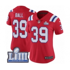 Women's Nike New England Patriots #39 Montee Ball Red Alternate Vapor Untouchable Limited Player Super Bowl LIII Bound NFL Jersey