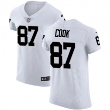 Men's Nike Oakland Raiders #87 Jared Cook White Vapor Untouchable Elite Player NFL Jersey