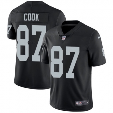 Youth Nike Oakland Raiders #87 Jared Cook Elite Black Team Color NFL Jersey