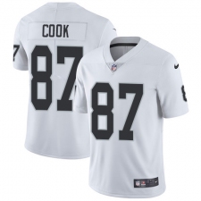 Youth Nike Oakland Raiders #87 Jared Cook Elite White NFL Jersey