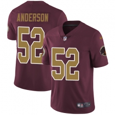 Men's Nike Washington Redskins #52 Ryan Anderson Burgundy Red/Gold Number Alternate 80TH Anniversary Vapor Untouchable Limited Player NFL Jersey