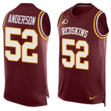Men's Nike Washington Redskins #52 Ryan Anderson Limited Red Player Name & Number Tank Top NFL Jersey
