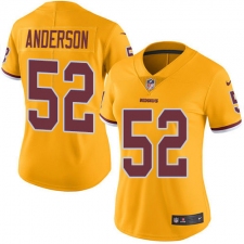 Women's Nike Washington Redskins #52 Ryan Anderson Limited Gold Rush Vapor Untouchable NFL Jersey